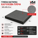 Настилка гумена , плочи 40x40x2см - различни цветове